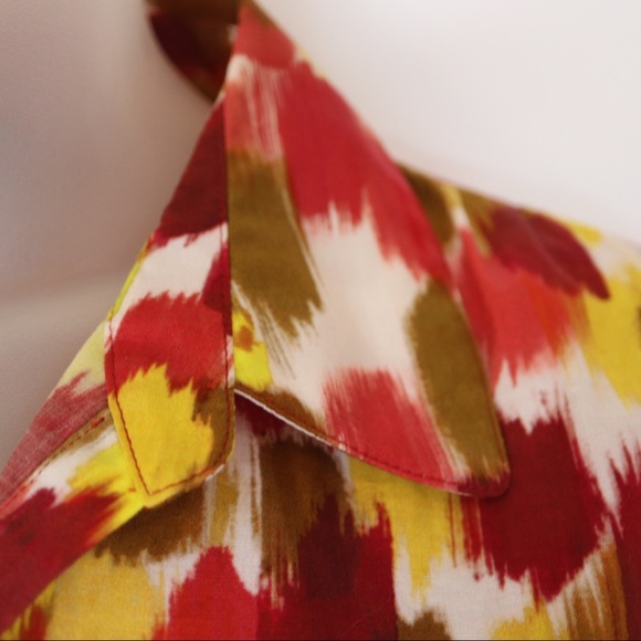 Lafayette 148 Blouse Sabrina Malay Print Top Sz 6 - Picture 3 of 7